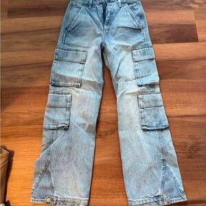 Denim Forum Cargo Denim Pants for women